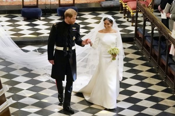 Príncipe Harry e Meghan Markle no casamento real