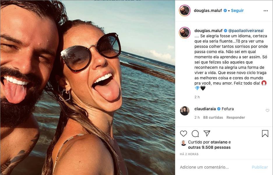 Paolla Oliveira e Douglas Maluf