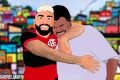 Gabigol e Babu em desenho