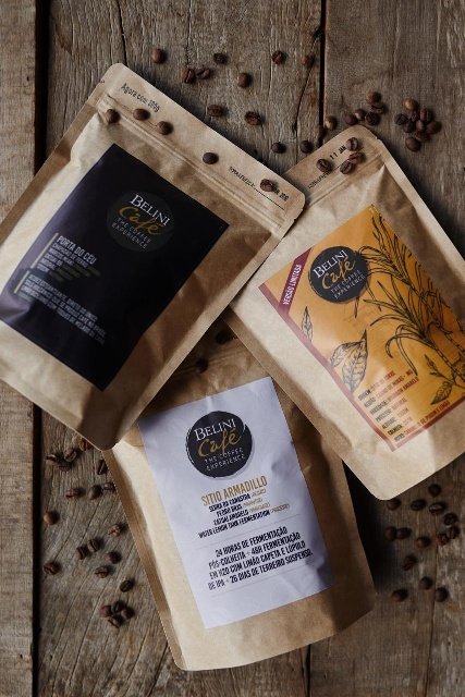 Pacotes de café da Belini