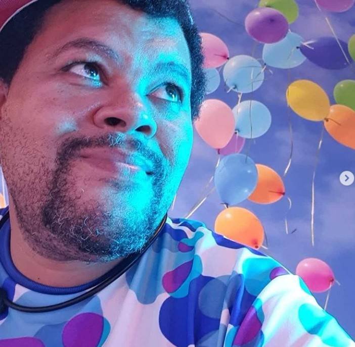 Babu Santana na festa Parquinho, do BBB20