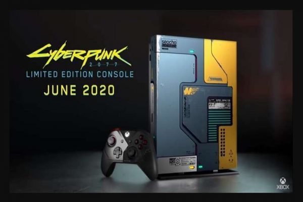 xbox com tema do jogo cyberpunk 77