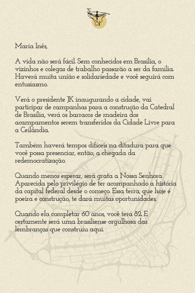 Brasília 60 anos: pioneiras escrevem cartas para si mesmas