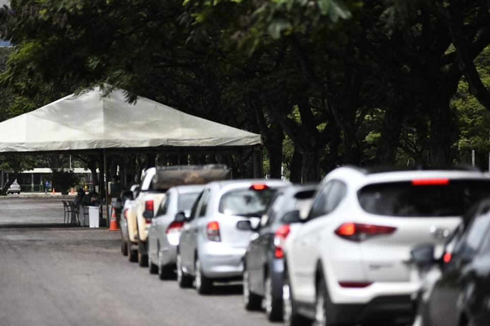 Houve fila, mas com muita tranquilidade no Plano Piloto para os testes