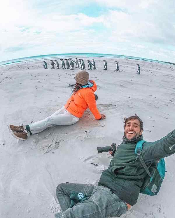 Manu e Matheus durante viagem