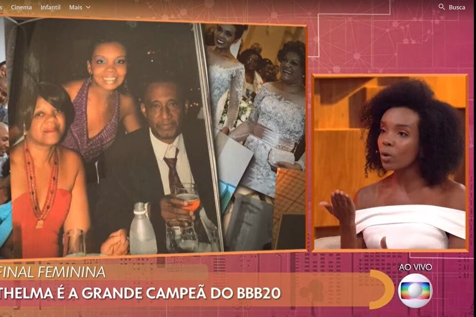 thelma com a mãe no encontro