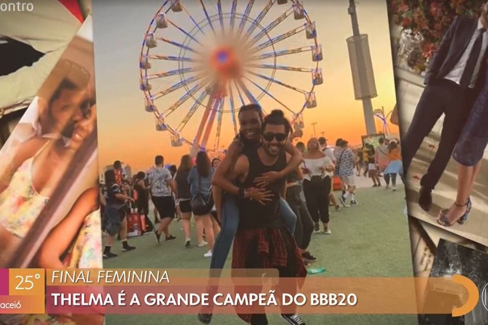 thelma com o marido no encontro
