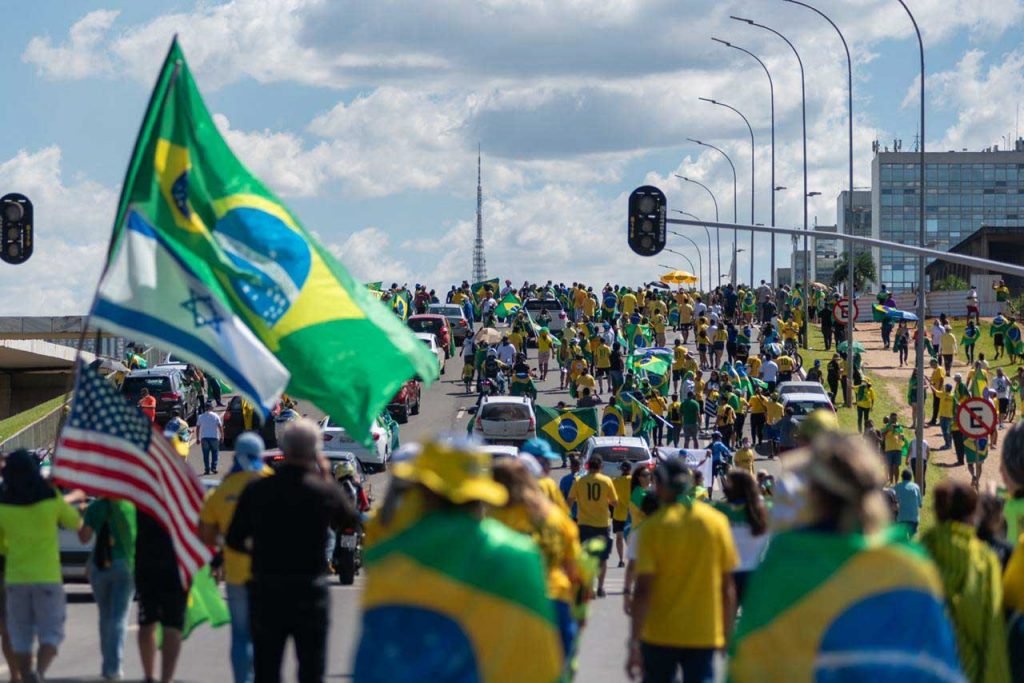 Manifestantes durante protesto