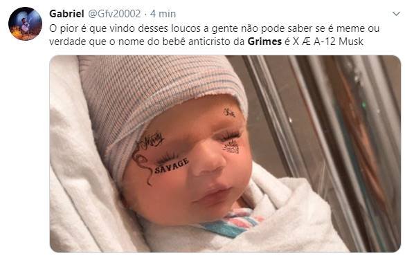 Grimes explica significado do nome de X Æ A-12, seu filho com Elon Musk