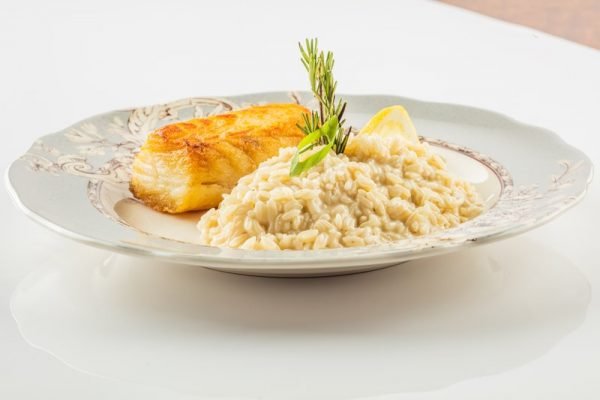 arroz cremoso com limão siciliano