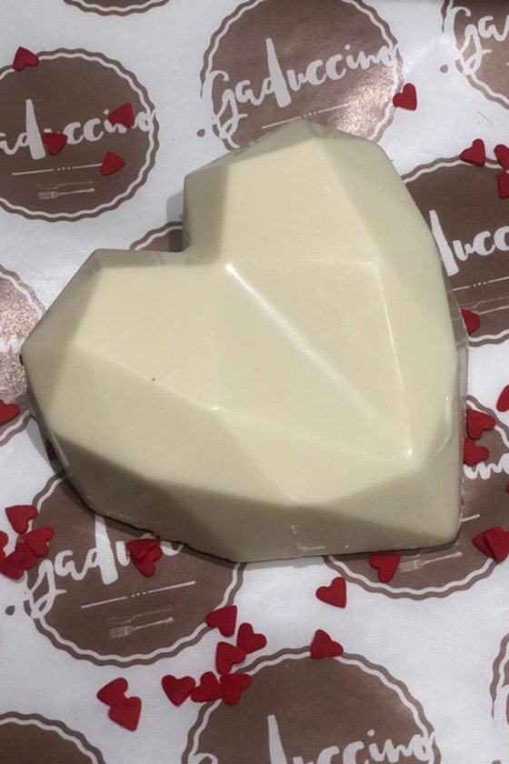 Coração de chocolate branco