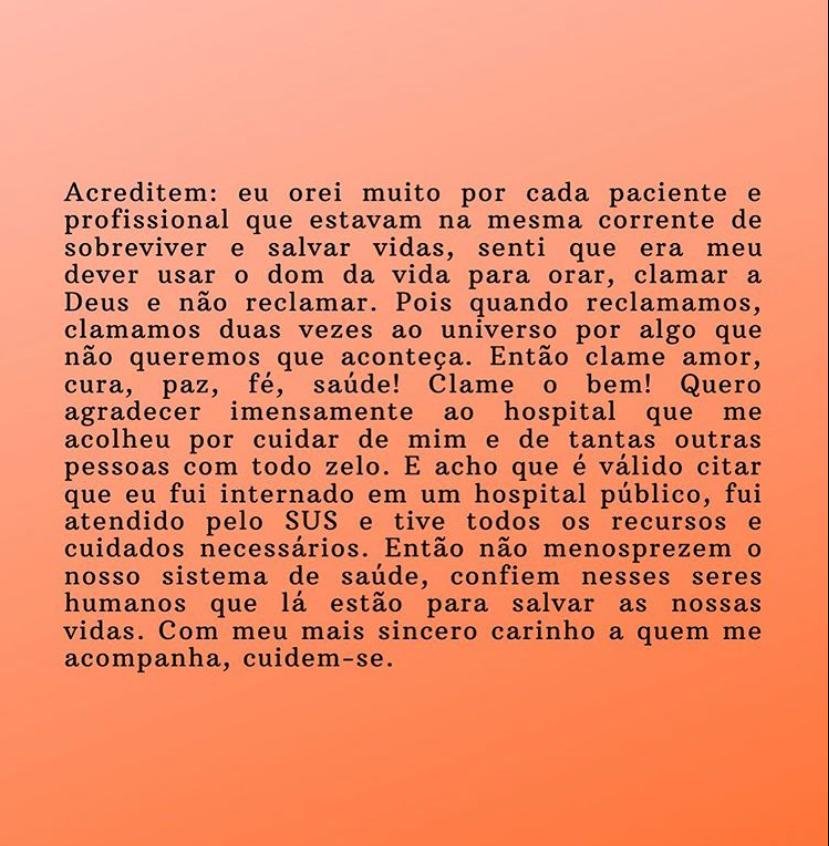Juliano Laham diz que teve conavírus
