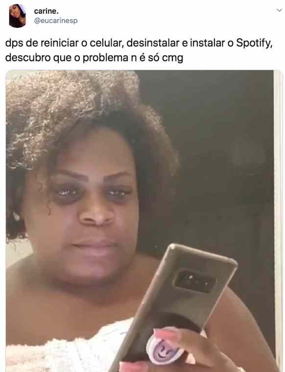 Tweet sobre o Spotify