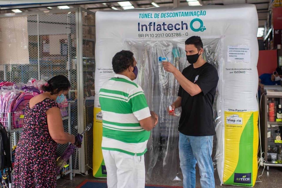 Túnel de ozônio em mercado do DF