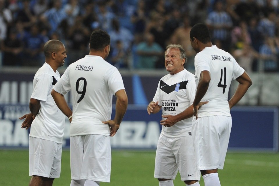 Zico e Ronaldo no Jogo das Estrelas
