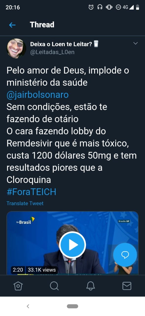 Postagem Lohan no Twitter