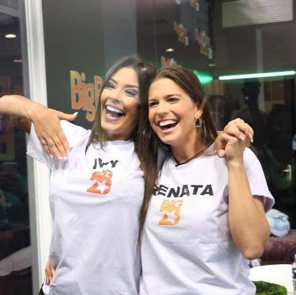Renata Furtado e Ivy na casa de vidro do BBB20