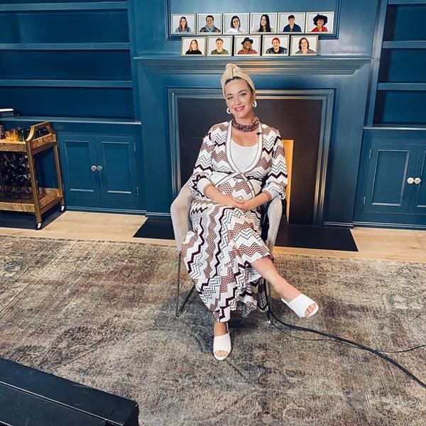 Katy Perry durante gravação do American Idol em casa