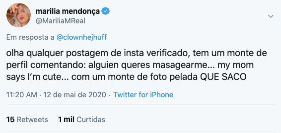 Marilia Mendonça no Twitter