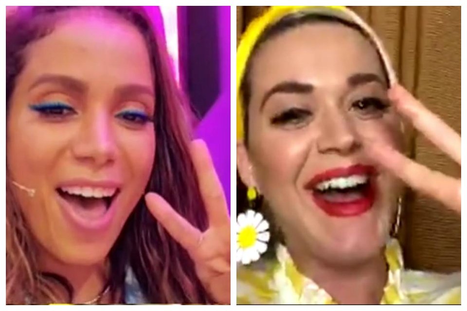 Anitta conversa com Katy Perry