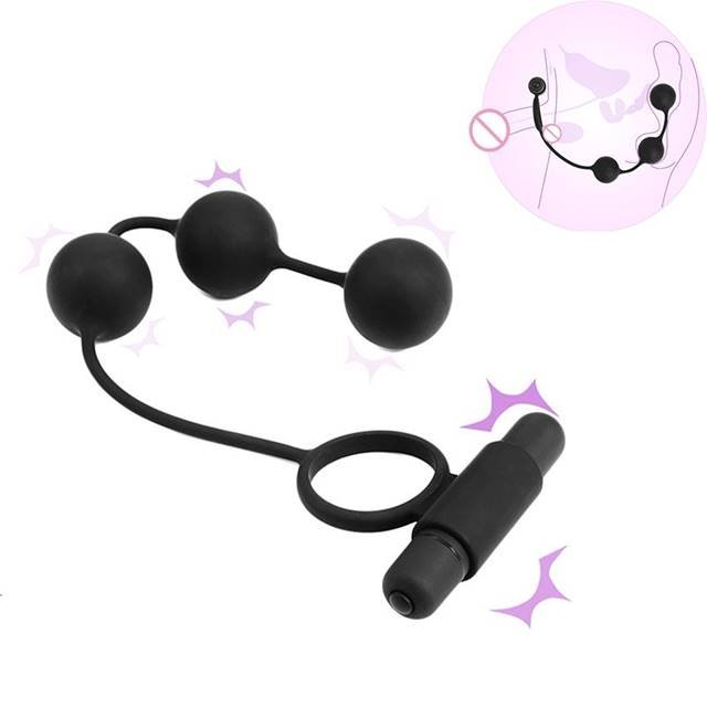 Vibrador com bolas de silicone