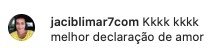 Comentário no Instagram de Rodrigo Faro