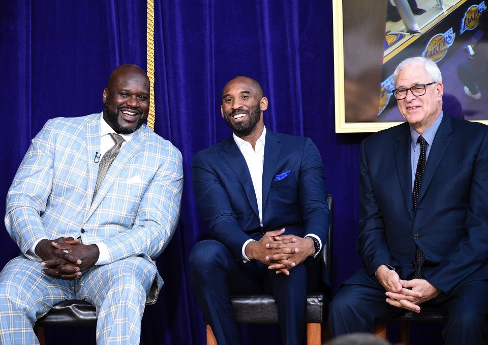 Shaquille O'Neal, Kobe Bryant e Phil Jackson