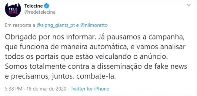 Publicação de empresa contra Jornal da cidade online