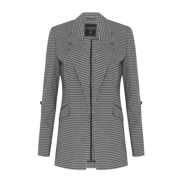 Blazer xadrez acinturado