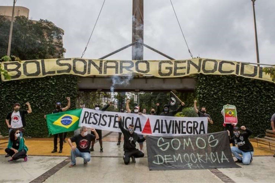 Protesto de torcedores do Atlético-MG