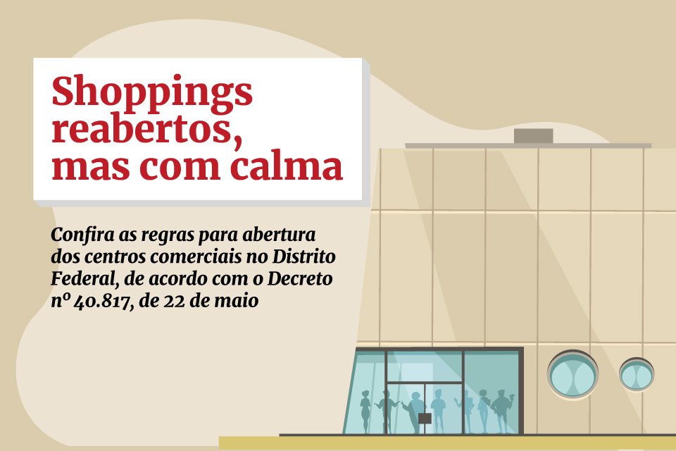 Confira regras para os shoppings do DF reabrirem as portas pós-quarentena