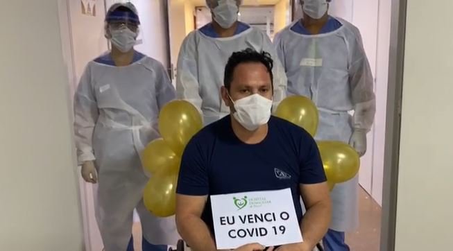 Robson Roque da Silva, 39 anos, também deixou o Hospital de Campanha do Estádio Mané Garrincha