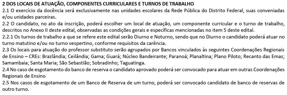 Edital SEEDF prof. temporário 2018