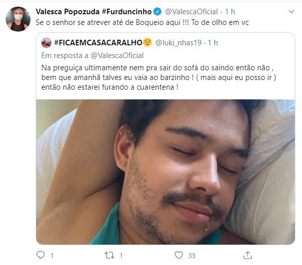 Tweet de Valesca Popozuda