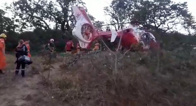 Resgate de criança no Rio Descoberto