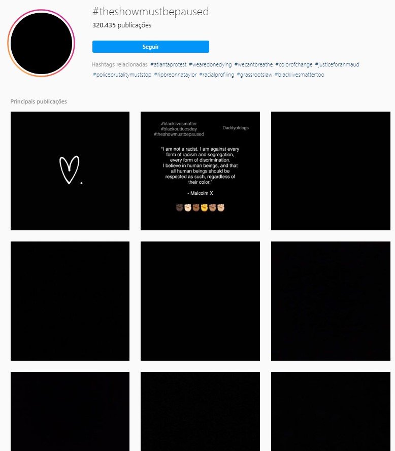 Instagram às escuras: o que você precisa saber sobre o “Blackout Tuesday”