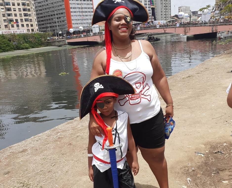 Miguel e a mãe Mirtes