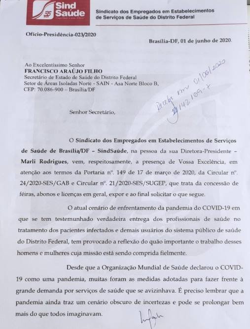SindSaúde alertou a Secretaria de Saúde sobre a sobrecarga de trabalho para servidores