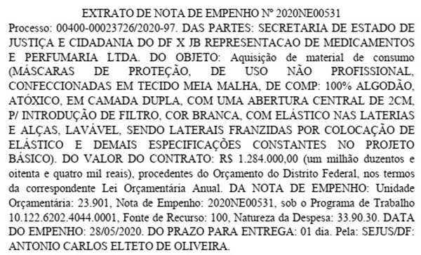 Extrato DODF 03/06/2020