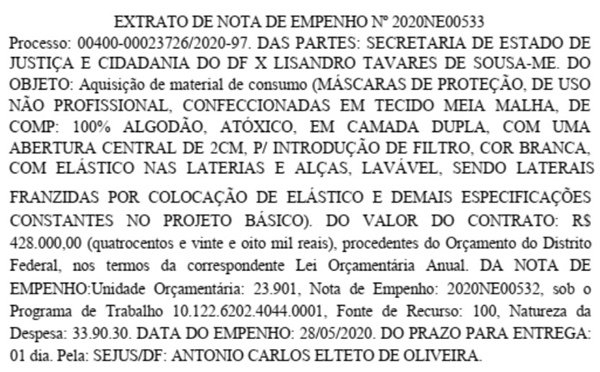 Extrato DODF 03/06/2020