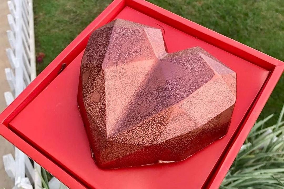 coração de chocolate