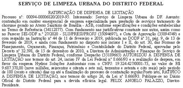 Extrato DODF 10/02/2020