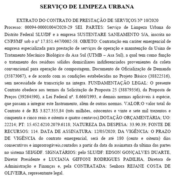 Extrato DODF 15/05/2020
