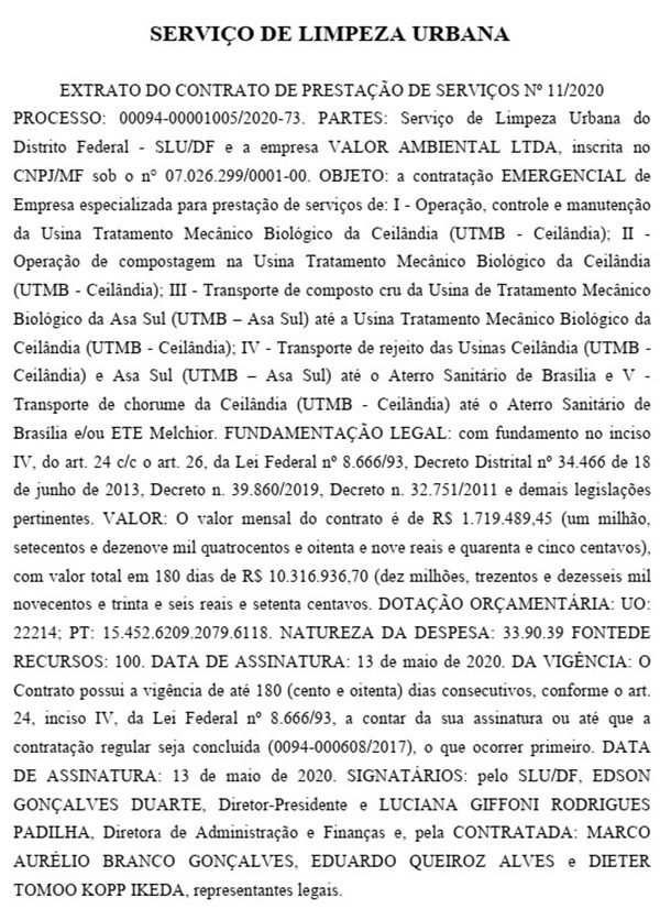 Extrato DODF 29/05/2020
