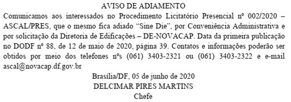 Extrato DODF 08/06/2020