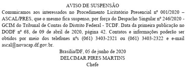 Extrato DODF 08/06/2020