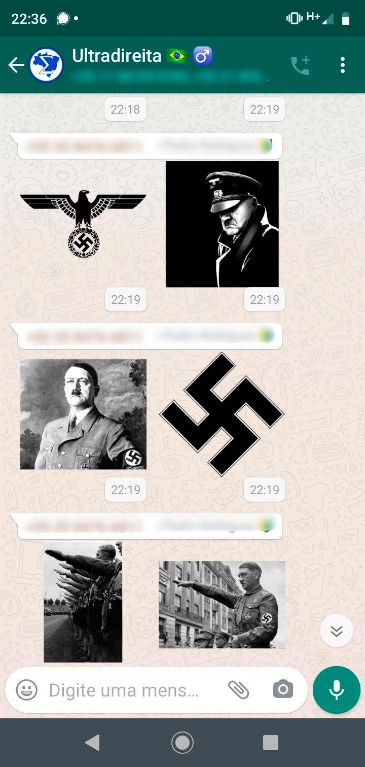 Print grupo de ultradireita e fascista