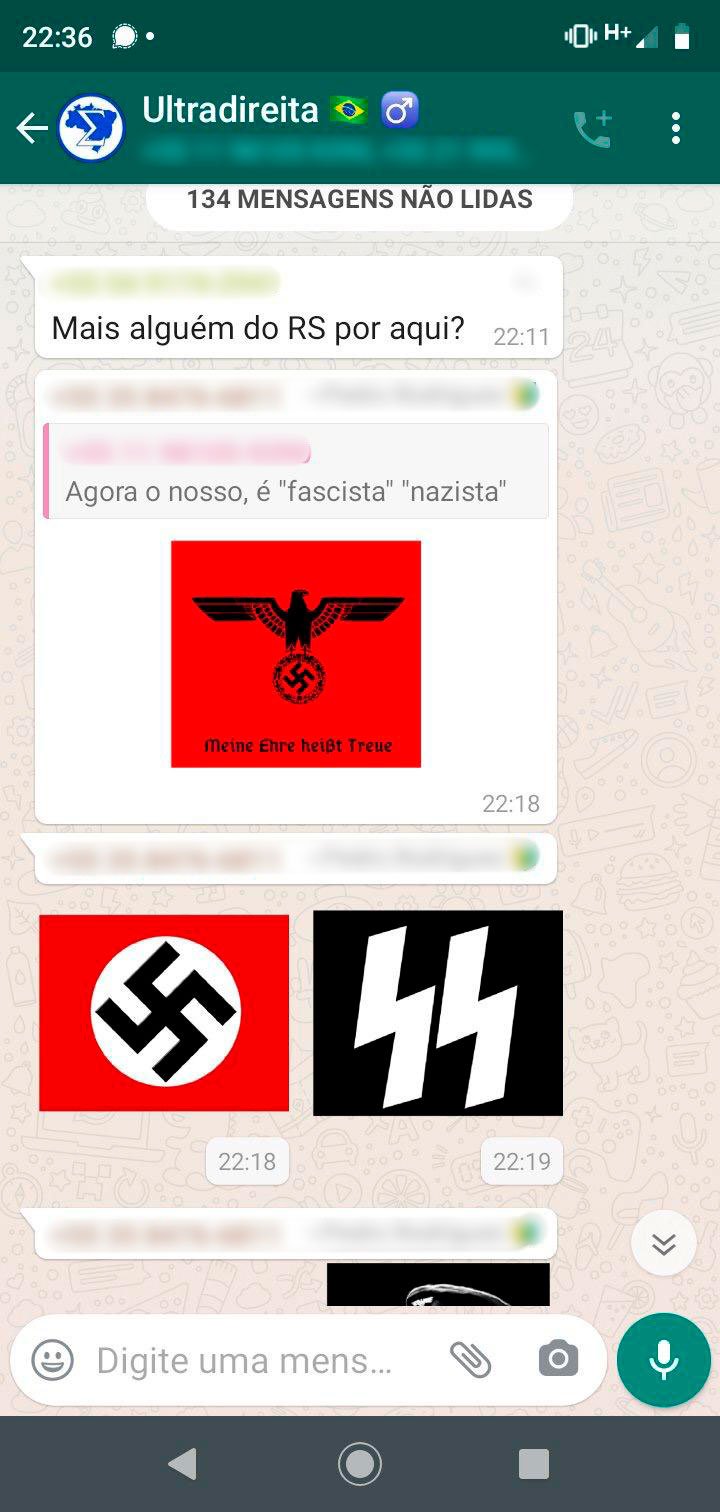 Print grupo de ultradireita e fascista