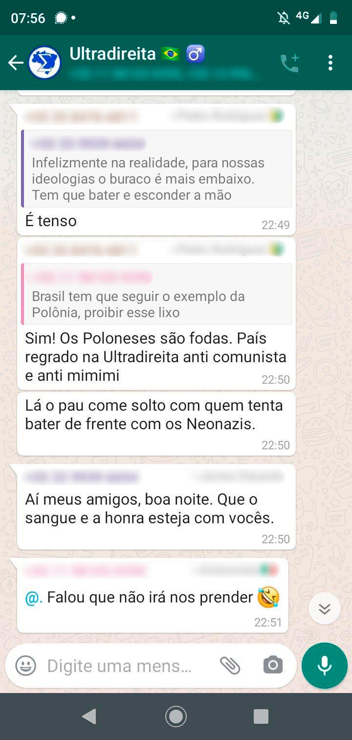 Print grupo de ultradireita e fascista