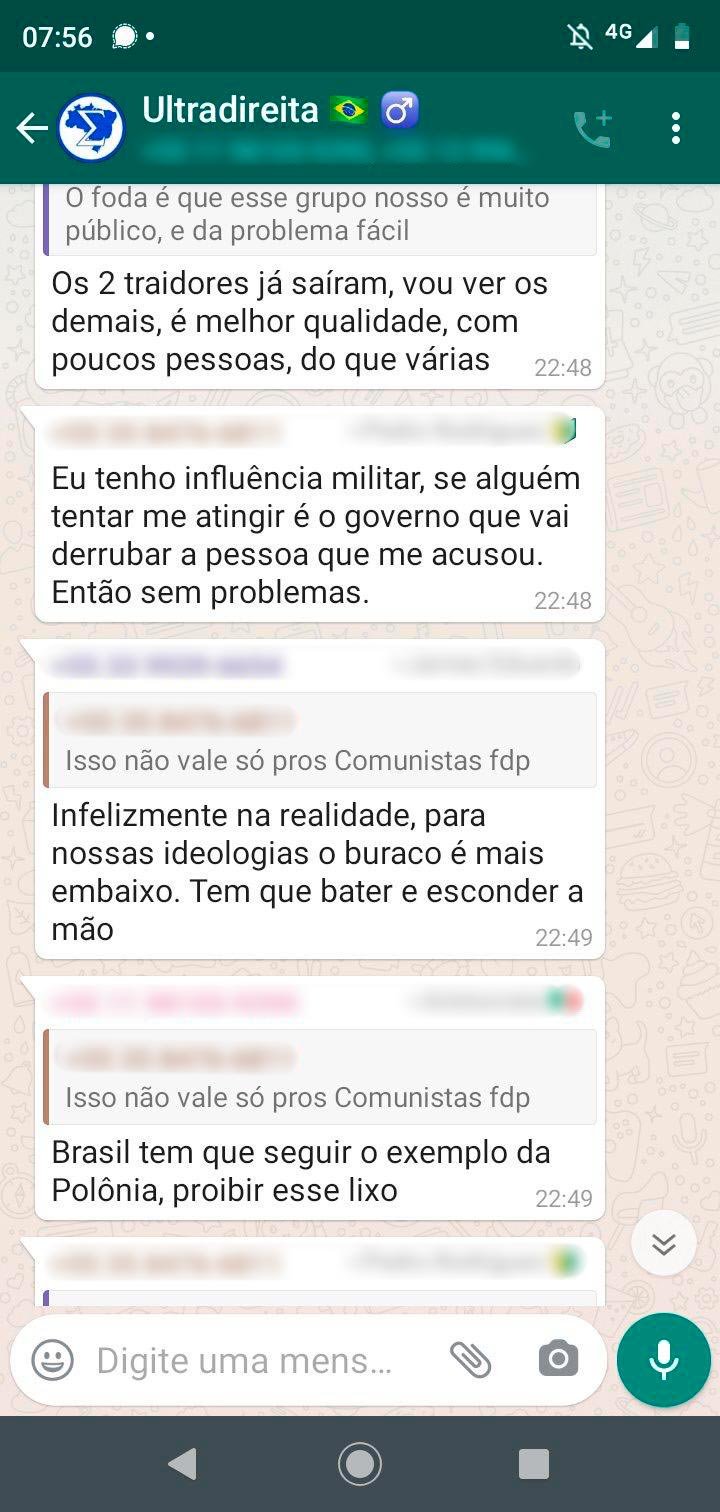 Print grupo de ultradireita e fascista